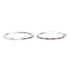 2.24 Carat Genuine Multi Sapphire .925 Sterling Silver Earrings