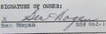 Ben Hogan Signed Gas Division Order with Hinkle oil Company 133388