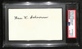 Wear Schoonover CFB HOF Signed 3x5 Index Card Arkansas PSA/DNA 189026