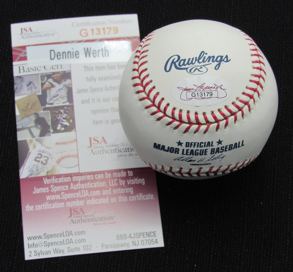 Dennis Werth Signed/Auto Yankees 100th OML Baseball JSA  186842