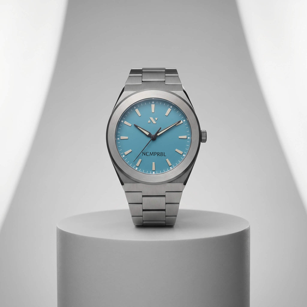 NCMPRBL Elevate Link Denim Blue Swiss Movement Watch 42MM