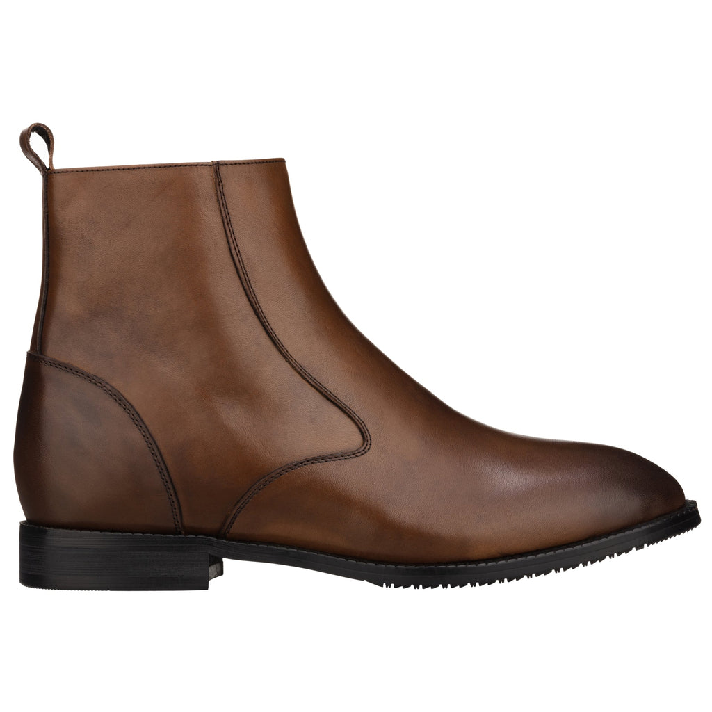 TOTO - K33093 - 2.6 Inches Taller (Coffee Brown) - Zipper Boot