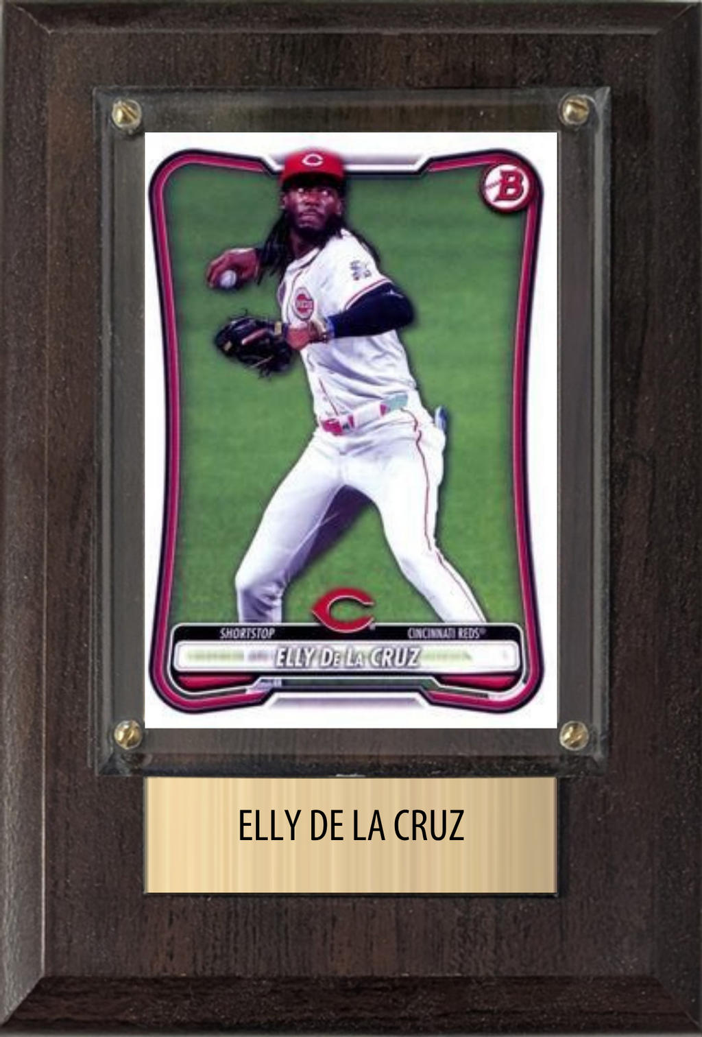 Elly De La Cruz RC #22 2024 Bowman Cincinnati Reds 4x6 Plaque