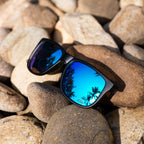Eminence - Frosted Storm Gray- Electric Blue Lens Polarized