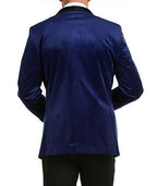 Ferrecci Men's Indigo Velvet Tuxedo Jacket – Slim Fit Shawl Lapel Dinner Jacket