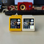 Mini Smart WIFI Weather Forecast Station Clock for Gaming Desktop Decoration. DIY Cute GIF Animations and Electronic Album