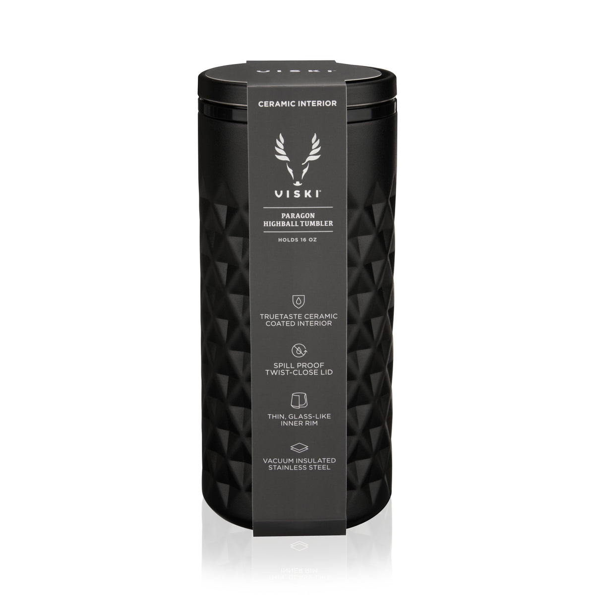 Paragon Stainless Steel Highball Tumbler in Obsidian