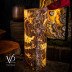Honeycomb Onyx Floor Lamp -Exotic - Medium - 43"H x 12"W - Square - #1