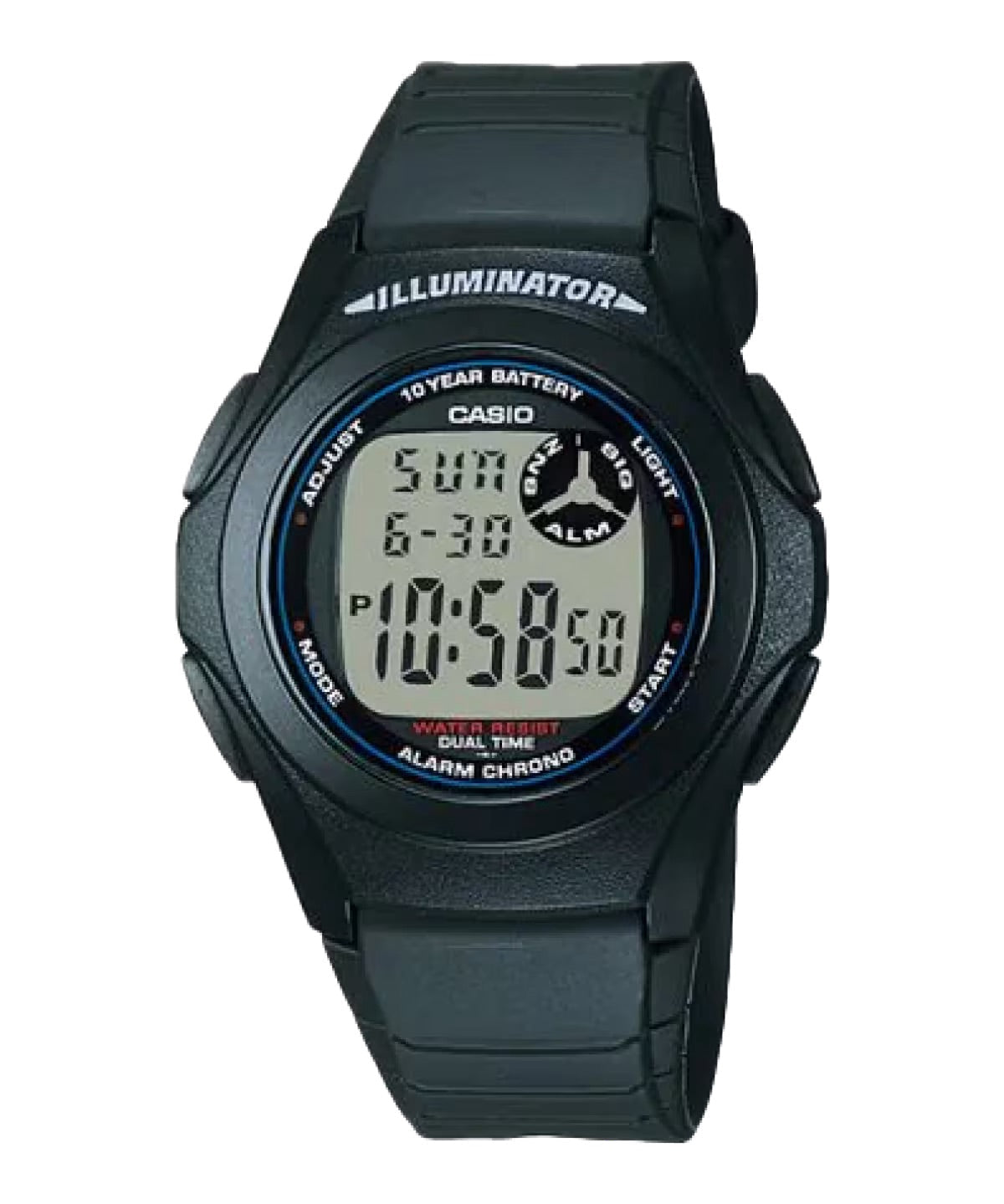 Casio Men's Classic Digital Watch with Black Resin Band - F-200W-1AV