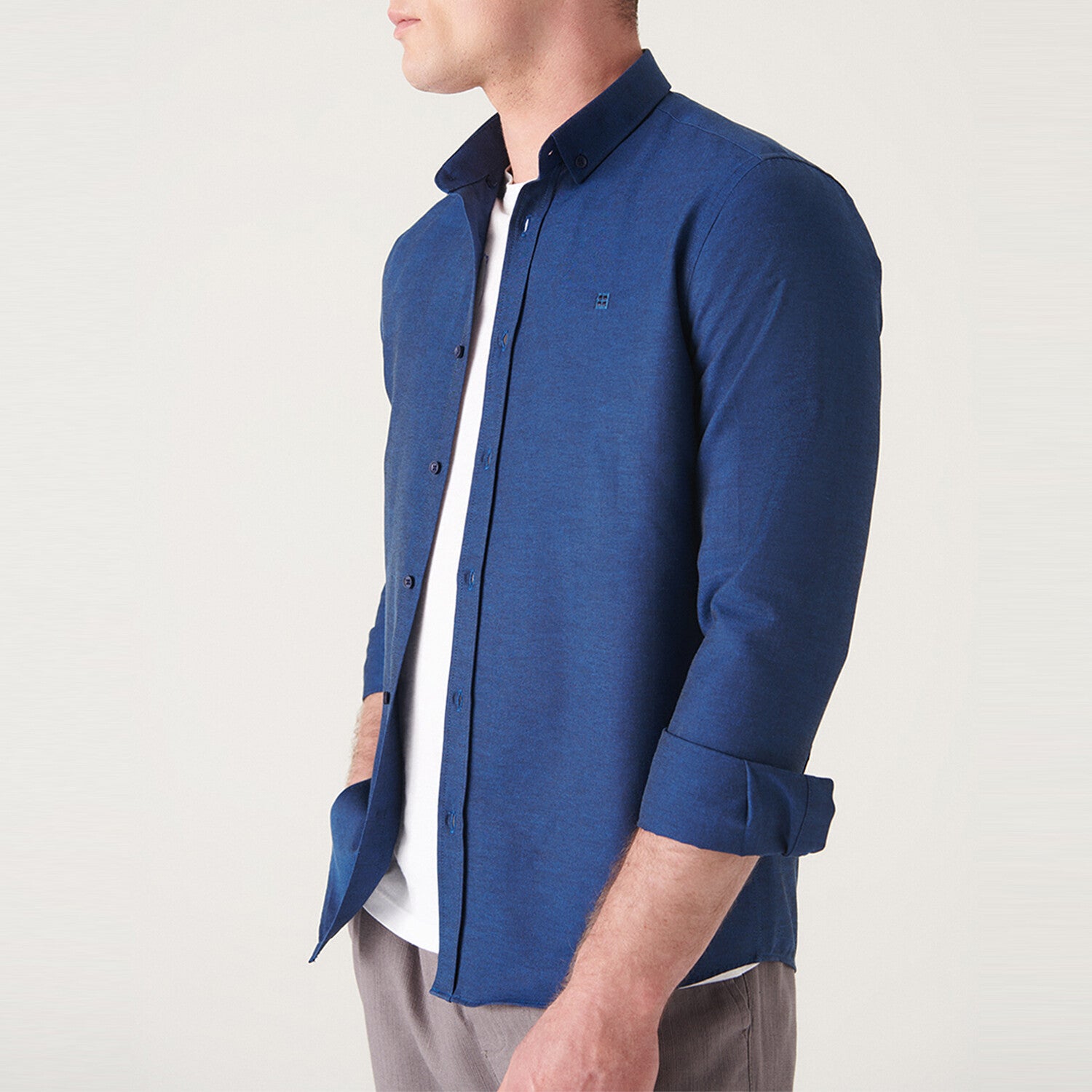 Oxford Regular Fit Shirt // Navy Blue