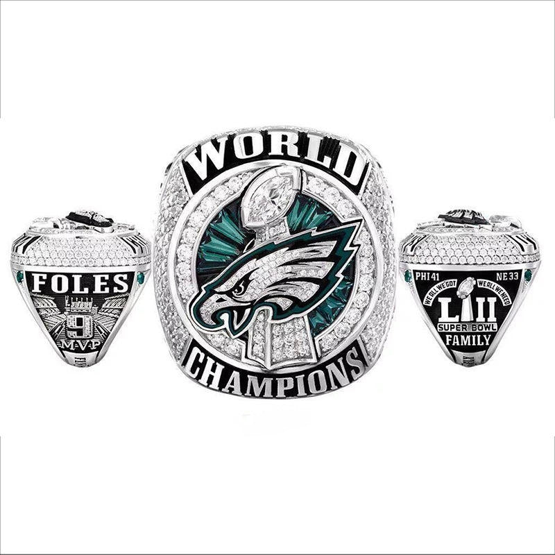 Philadelphia Eagles Championship Ring Set – 5pcs Super Bowl Replica Collectible Set