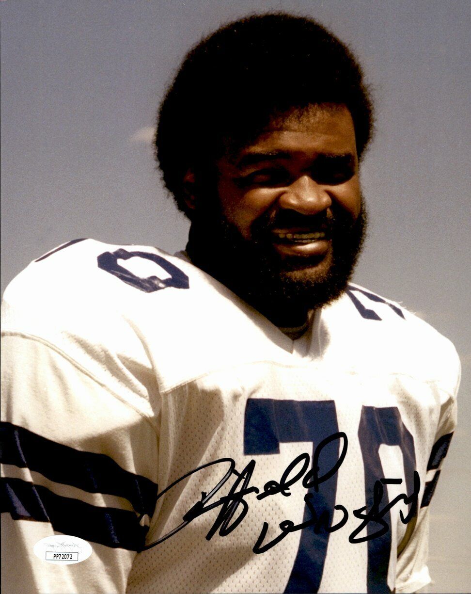 Rayfield Wright Dallas Cowboys HOF Signed/Autographed  8x10 Photo JSA 161653