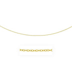 2.5mm 14k Yellow Gold Pendant Chain with Textured Links