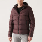 Water Repellent Windproof Quilted Coat // Claret Red