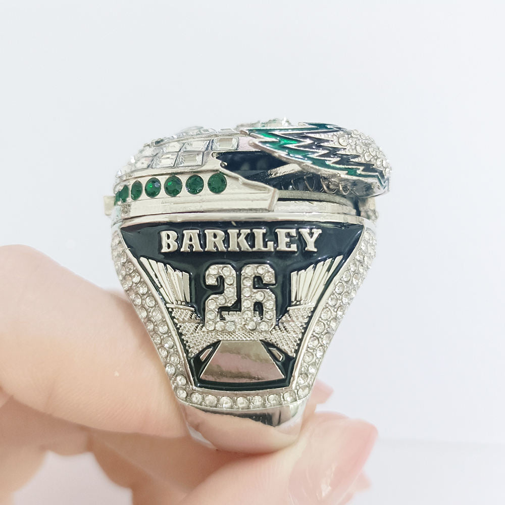 Philadelphia Eagles 2025 Championship Ring & Trophy Replica Set — Hurts (#1) or Barkley (#26) Edition