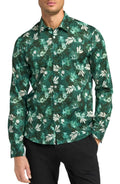 Good Man Brand OnPoint Stretch Button-Up Shirt - Green Floral