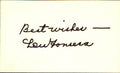 Lew Fonseca Reds/Phillies d. 1989 Signed/Autographed 3x5 Index Card 162529