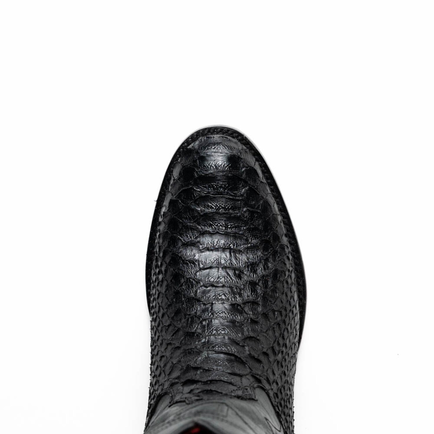 Kansas // Python Leather Western Boots // Black