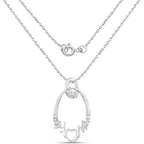 0.14 Carat Genuine White Diamond .925 Sterling Silver Pendant