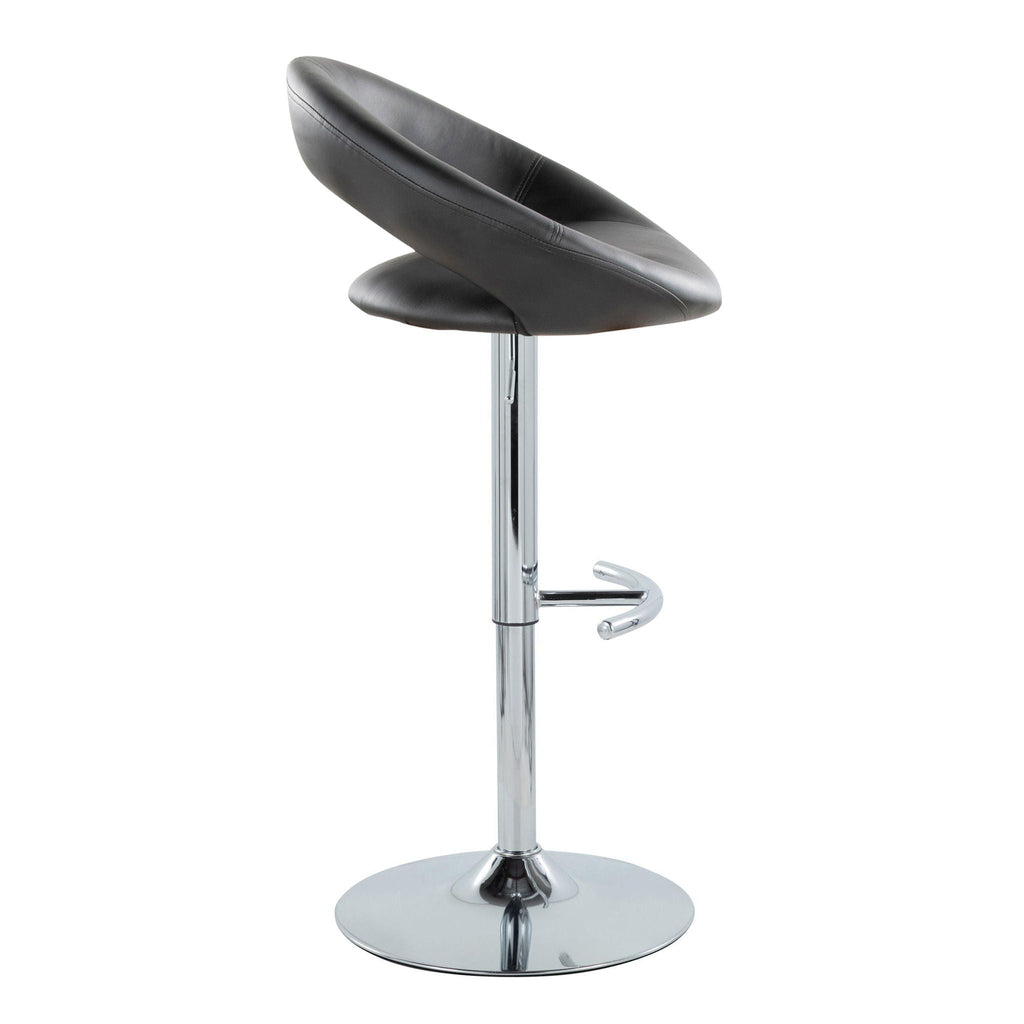 Posh - Contemporary Adjustable Barstool With Swivel (Set of 2)