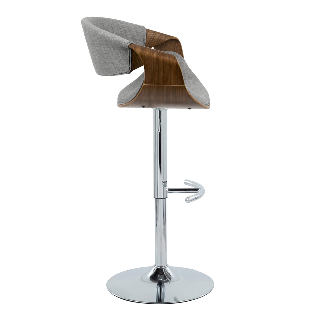 Curvo - Mid Century Modern Adjustable Barstool With Swivel (Set of 2) (2)