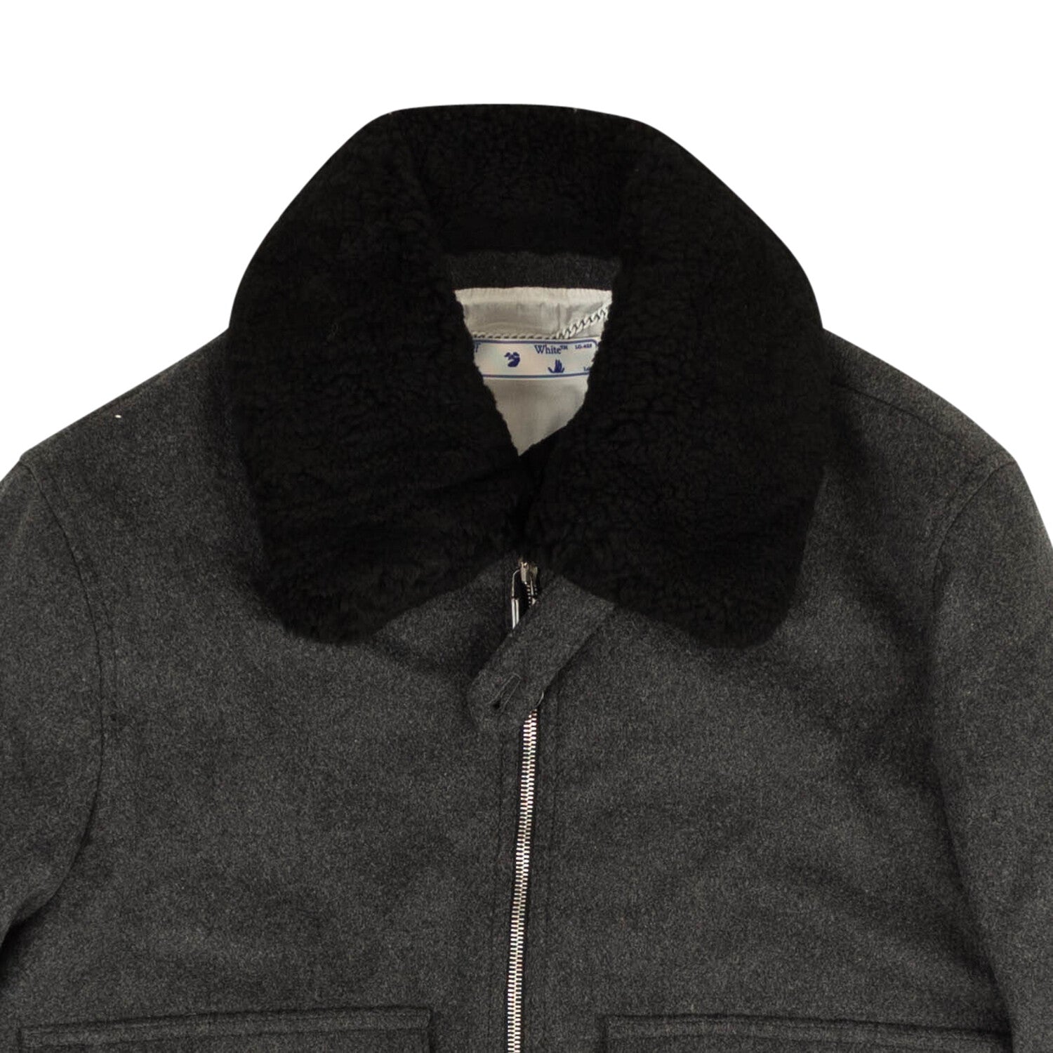 Gray Logo Pivot Aviator Jacket