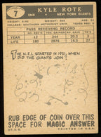 1959 TOPPS Football Card #7 Signed/Auto Kyle Rote New York Giants