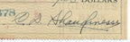 Clark Shaughnessy CHOF Signed/Autographed 1946 Bank Check 150336