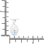 0.13 Carat Genuine Swiss Blue Topaz .925 Sterling Silver Pendant