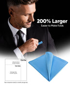 Vittorio Farina Men's Silky Satin Square Pocket Square