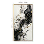 Large Framed And Abstract Wall Art - White / Black