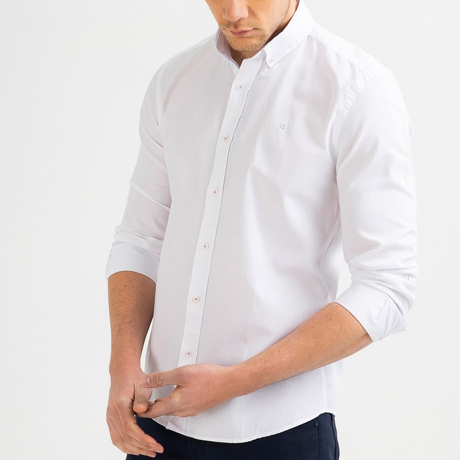 Nora Button Down Shirt // White