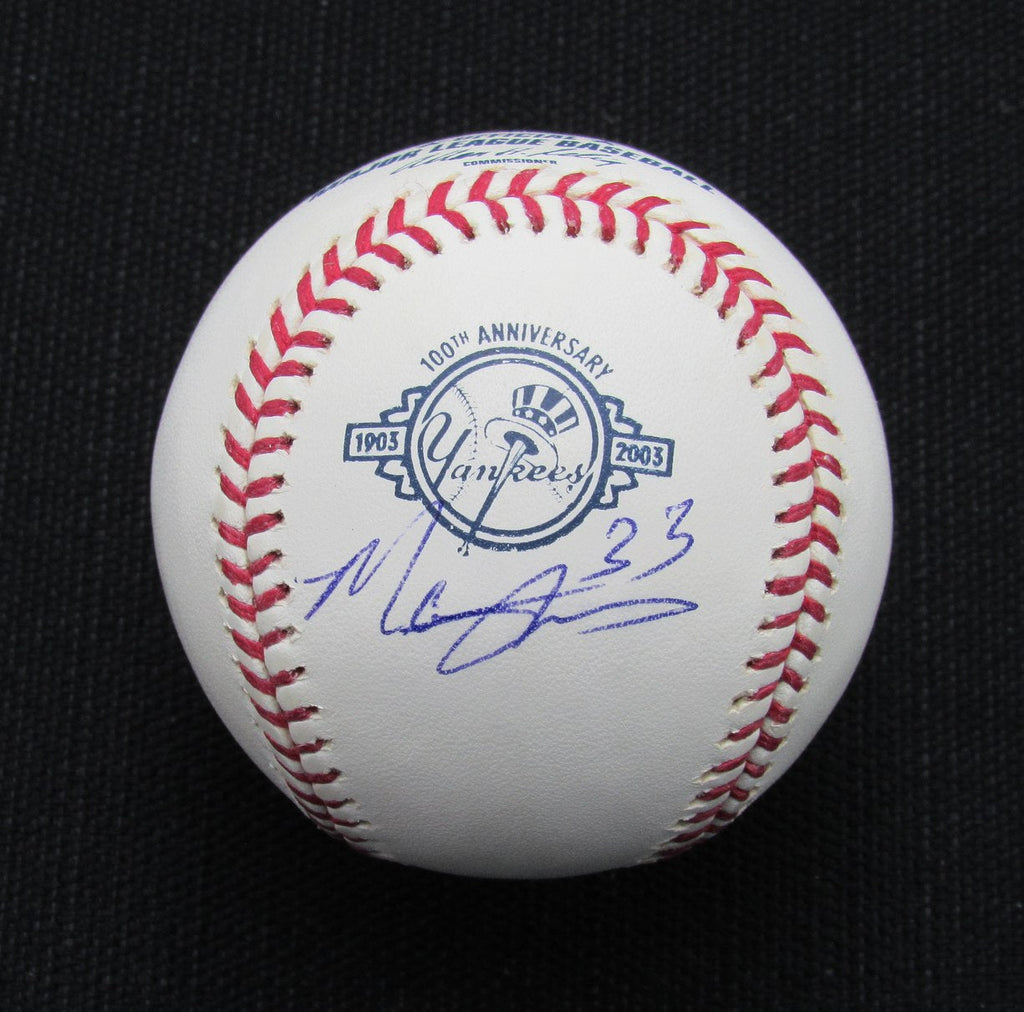 Marcus Thames Signed/Auto Yankees 100th OML Baseball JSA  186781