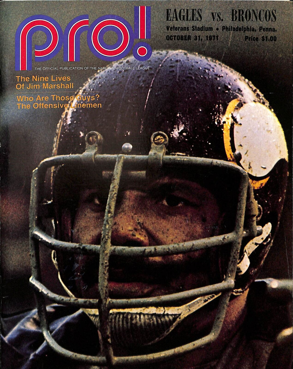 1971 Philadelphia Eagles vs. Denver Broncos 10/31/71 Game Program 180248
