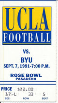 1991 UCLA Bruins vs. Brigham Young University Football Game Ticket Stub 148578