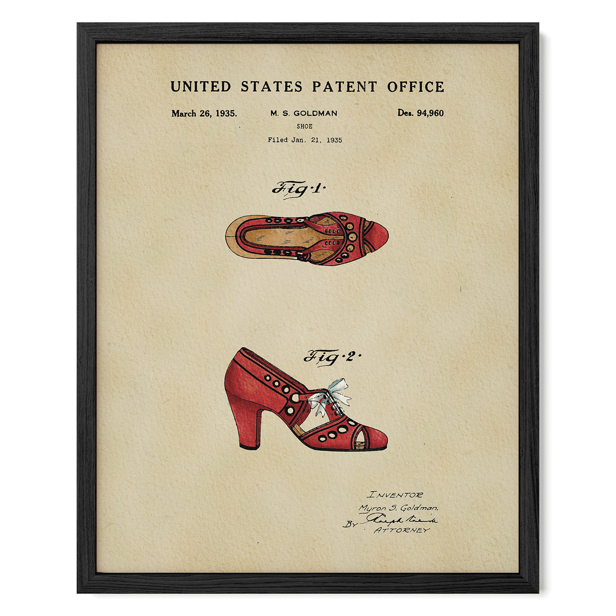 Myron Goldman Shoe (1935)