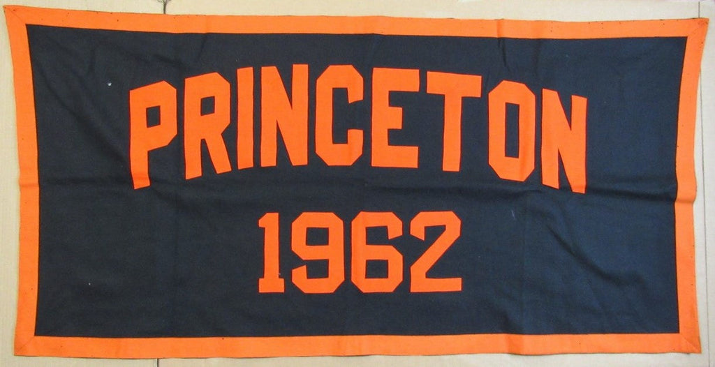 Vintage 1962 Princeton Black 65x34 Felt Banner 182820