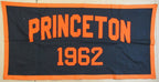 Vintage 1962 Princeton Black 65x34 Felt Banner 182820