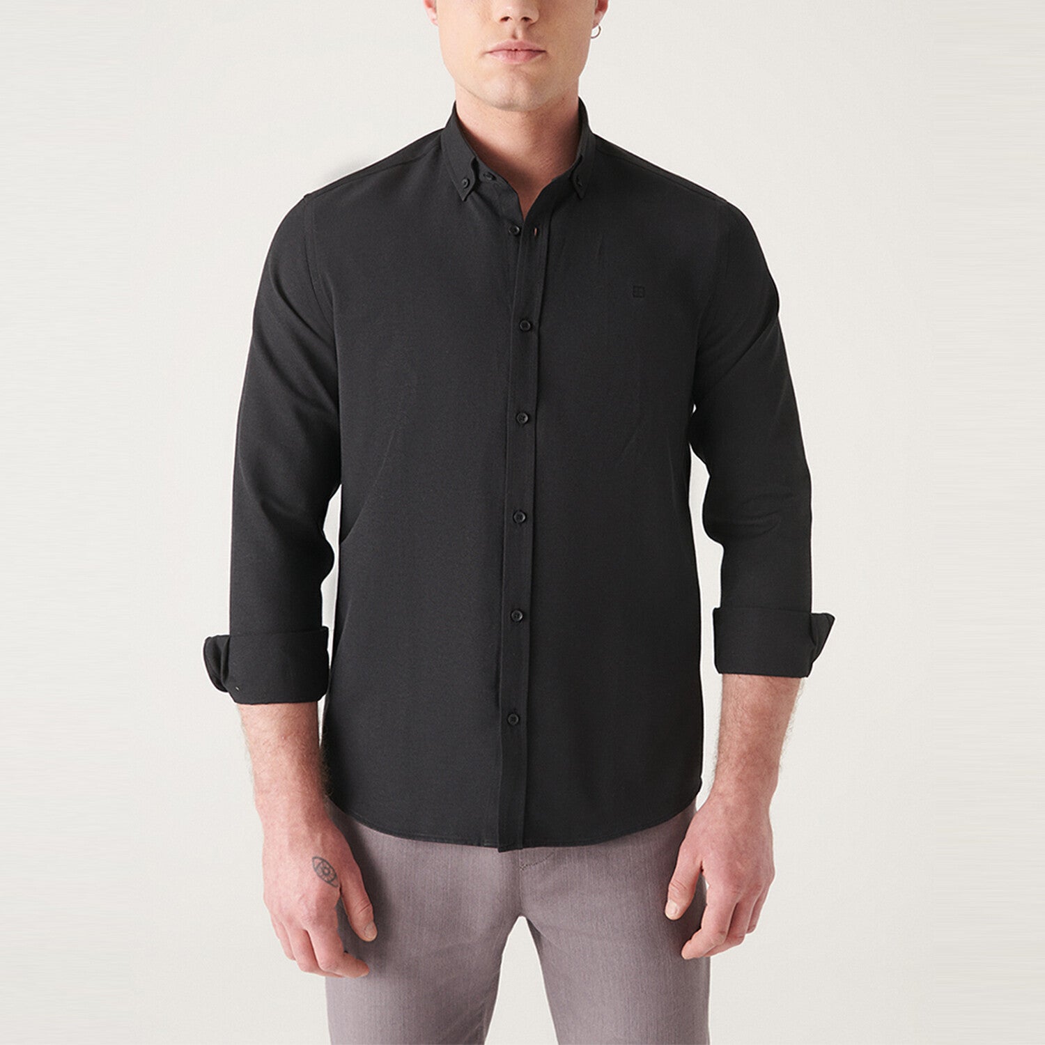 Oxford Regular Fit Shirt // Black