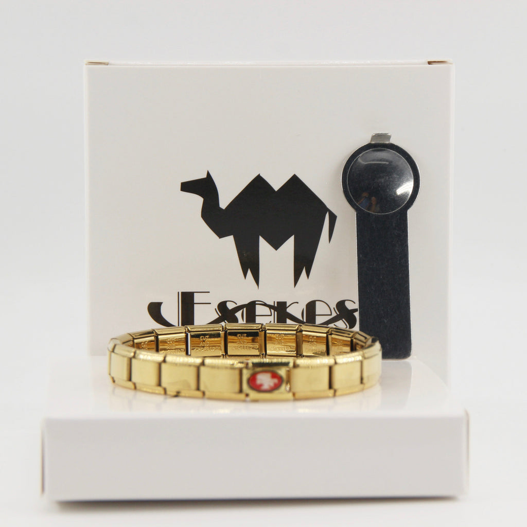 Football Team Logo Italian Charm Bracelet – Custom Gifts for Fans