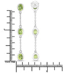 2.10 Carat Genuine Peridot .925 Sterling Silver Earrings