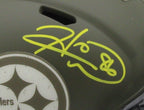 Hines Ward Autographed Salute To Service Mini Helmet Steelers JSA 179780
