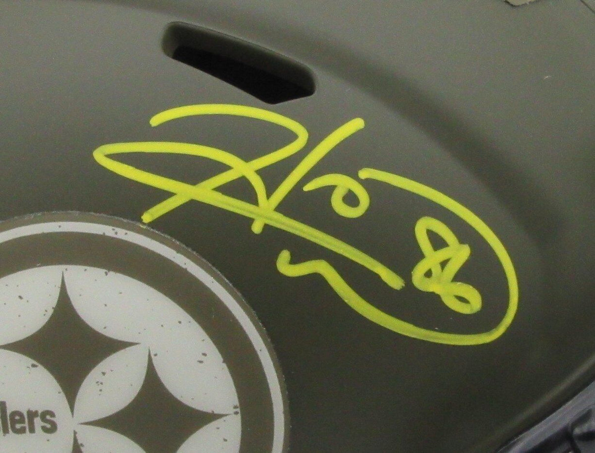 Hines Ward Autographed Salute To Service Mini Helmet Steelers JSA 179780