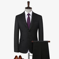 2 Button Wool Suit // Black Melange