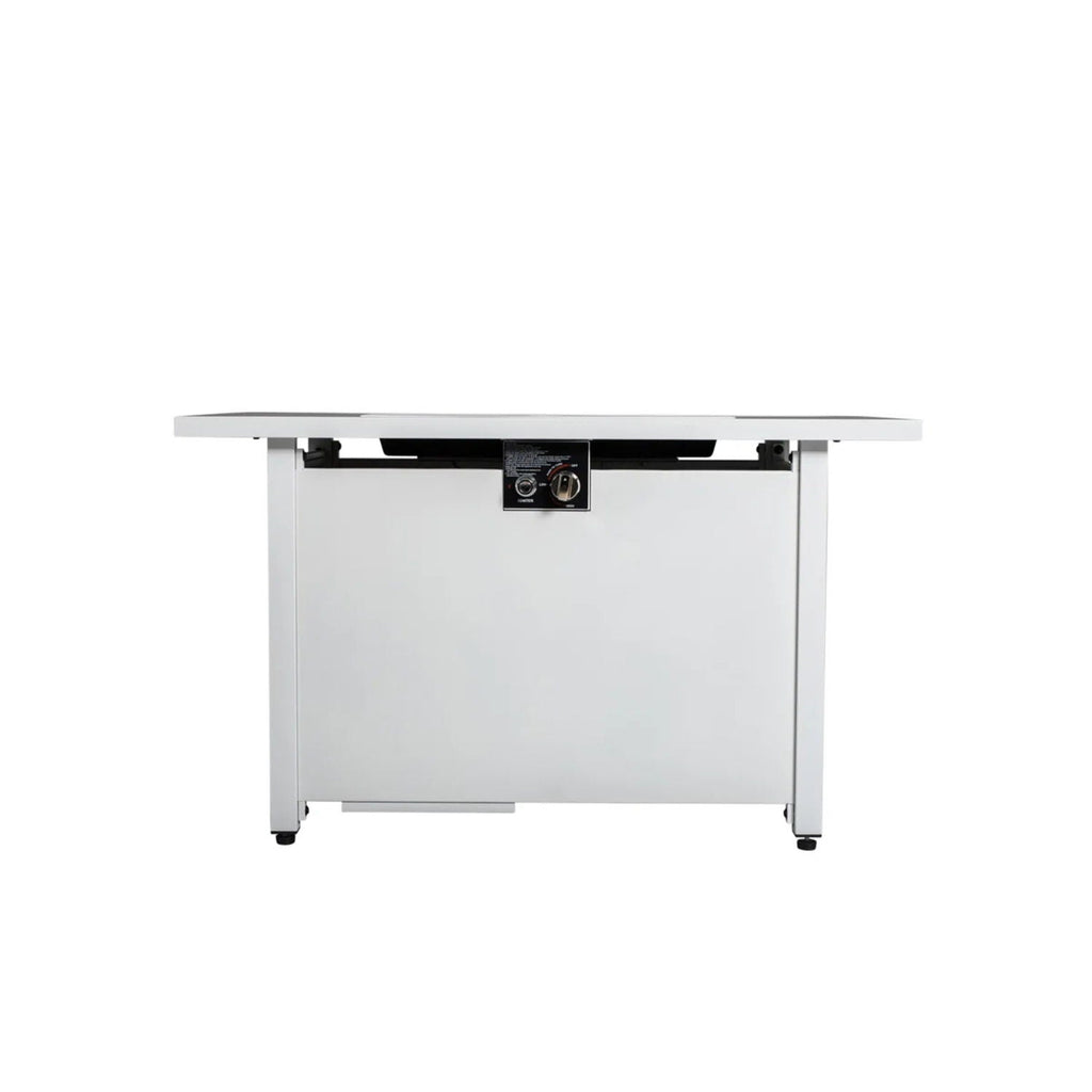 Outdoor 43" Rectangular Fire Pit Table - White