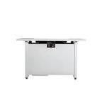 Outdoor 43" Rectangular Fire Pit Table - White
