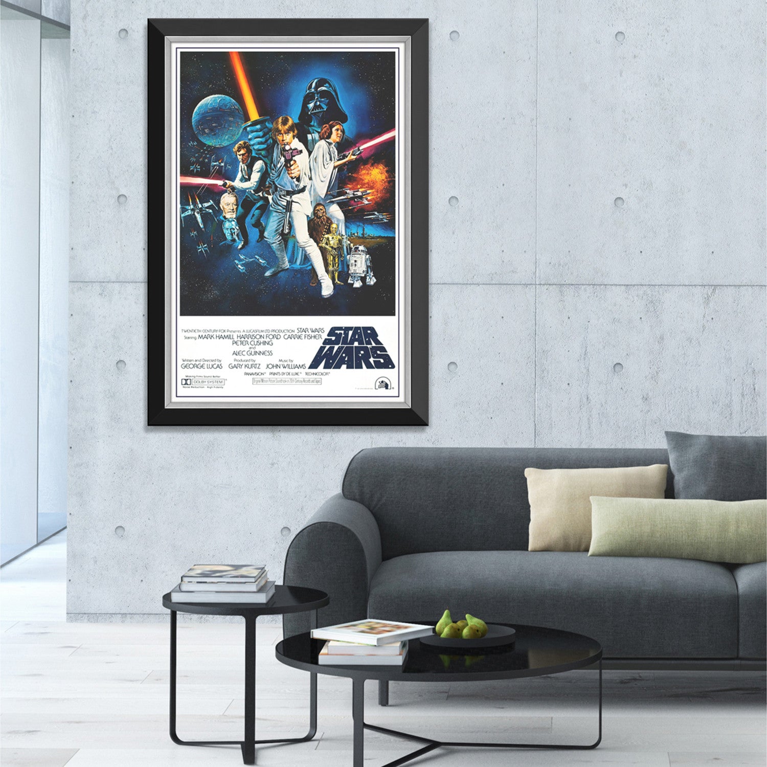Star Wars Ep IV A New Hope // Blasters Vintage Poster // Framed Canvas