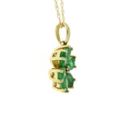 Emerald Diamond Fashion Pendants 14KT Yellow Gold