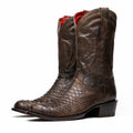 Western Collection Kansas // Python Leather Cowboy Boot // Brown