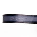 Arkansas // Python Leather Belt // Antique Newspaper
